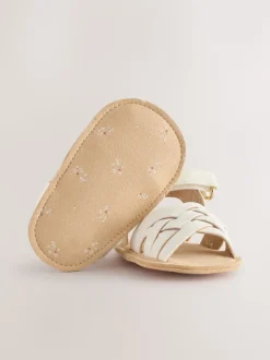 White Baby Fisherman Sandals (0-24mths)