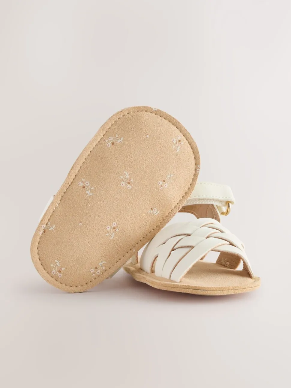 White Baby Fisherman Sandals (0-24mths)