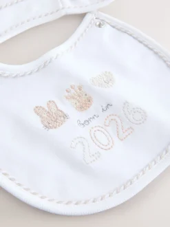 White Baby Sleepsuit and Hat Set (0-12mths)