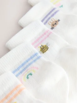 White Baby Socks 5 Pack (0mths-2yrs)