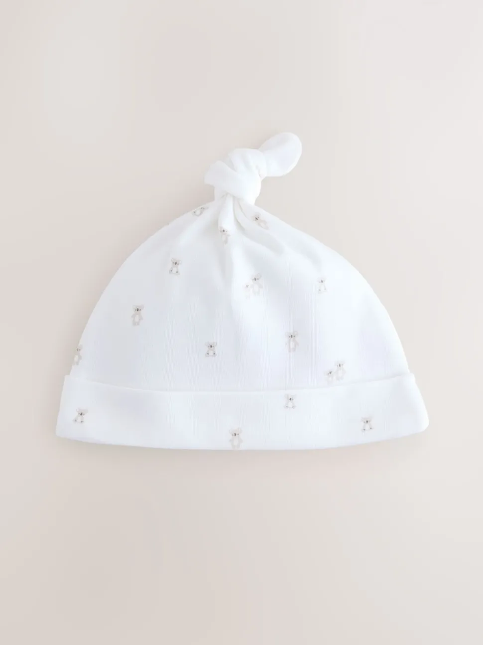 White Baby Tie Top Hats 3 Pack (0-12mths)