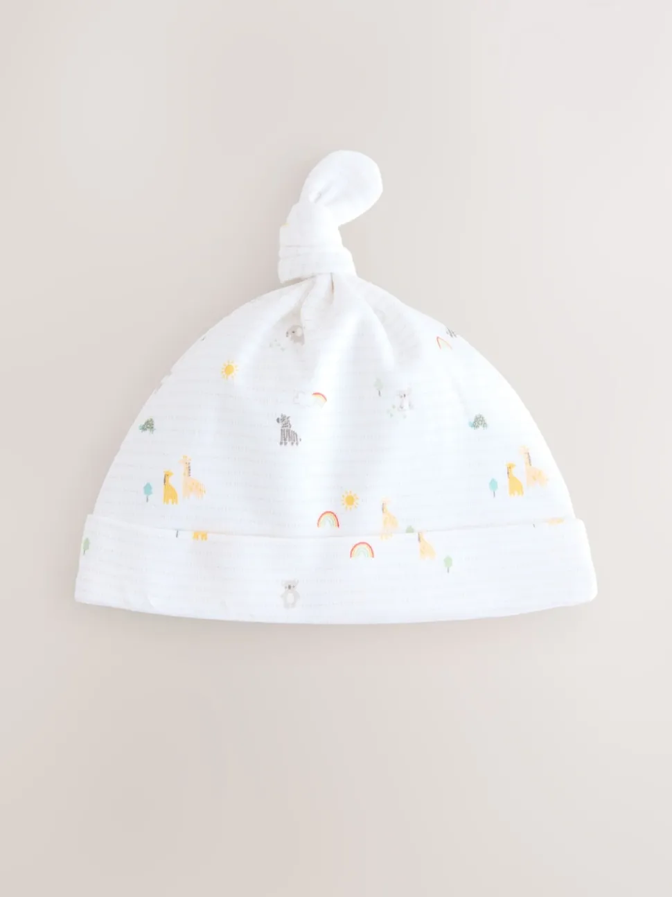 White Baby Tie Top Hats 3 Pack (0-12mths)