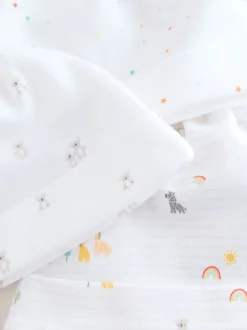 White Baby Tie Top Hats 3 Pack (0-12mths)