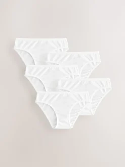 White Bikini Briefs 5 Pack (5-16yrs)