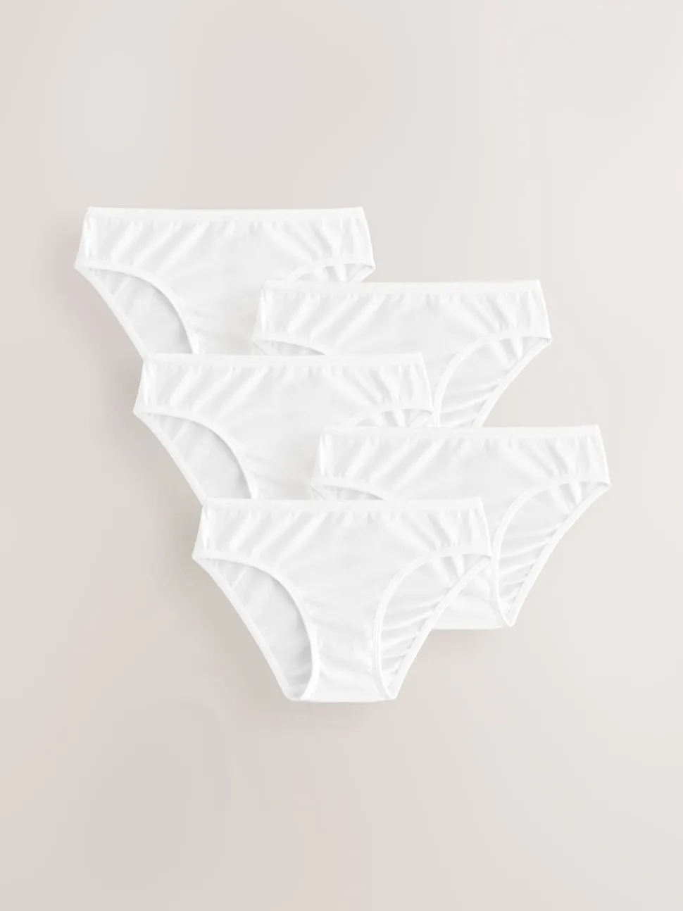 White Bikini Briefs 5 Pack (5-16yrs)