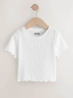 White/Black Textured Tops 2 Pack (3-16yrs)