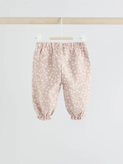 White/Brown Baby Long Sleeve Top and Trousers Set 2 Piece (0mths-2yrs)