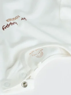 White/Brown Baby Long Sleeve Top and Trousers Set 2 Piece (0mths-2yrs)