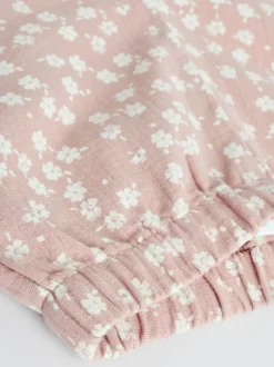 White/Brown Baby Long Sleeve Top and Trousers Set 2 Piece (0mths-2yrs)