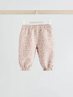 White/Brown Baby Long Sleeve Top and Trousers Set 2 Piece (0mths-2yrs)