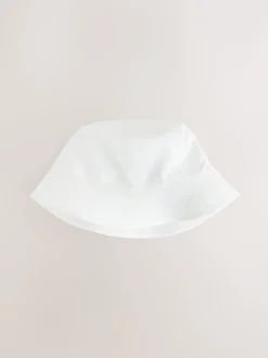 White Bucket Hats 2 Pack (3mths-16yrs)