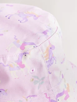 White Bucket Hats 2 Pack (3mths-16yrs)