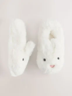 White Bunny Character Slippers
