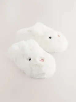 White Bunny Character Slippers