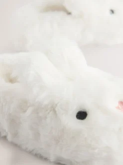 White Bunny Character Slippers