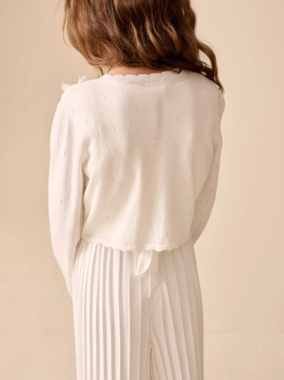 White Butterfly Occasion Shrug (3-16yrs)