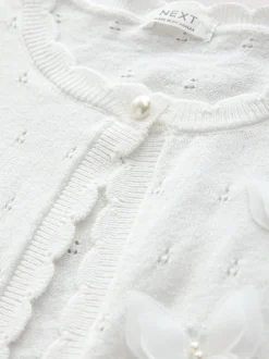 White Butterfly Occasion Shrug (3-16yrs)