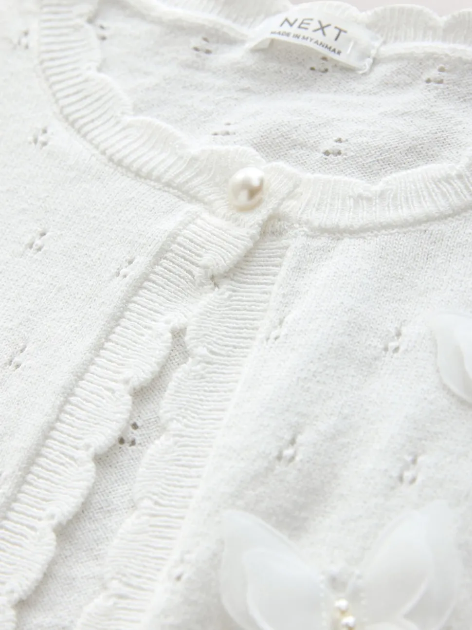 White Butterfly Occasion Shrug (3-16yrs)