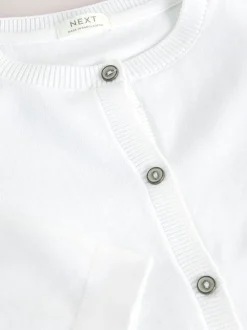 White Button Up Cardigan 3yrs-16yrs (3mths-16yrs)