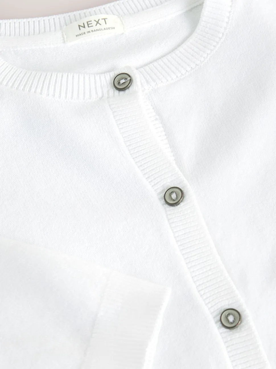 White Button Up Cardigan 3yrs-16yrs (3mths-16yrs)