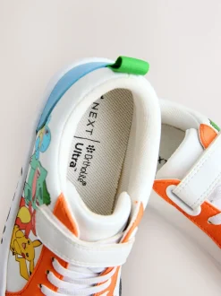 White Colourblock Pokemon Elastic Lace Trainers