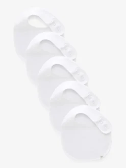 White 100% Cotton Baby Bibs 5 Pack