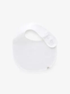 White 100% Cotton Baby Bibs 5 Pack