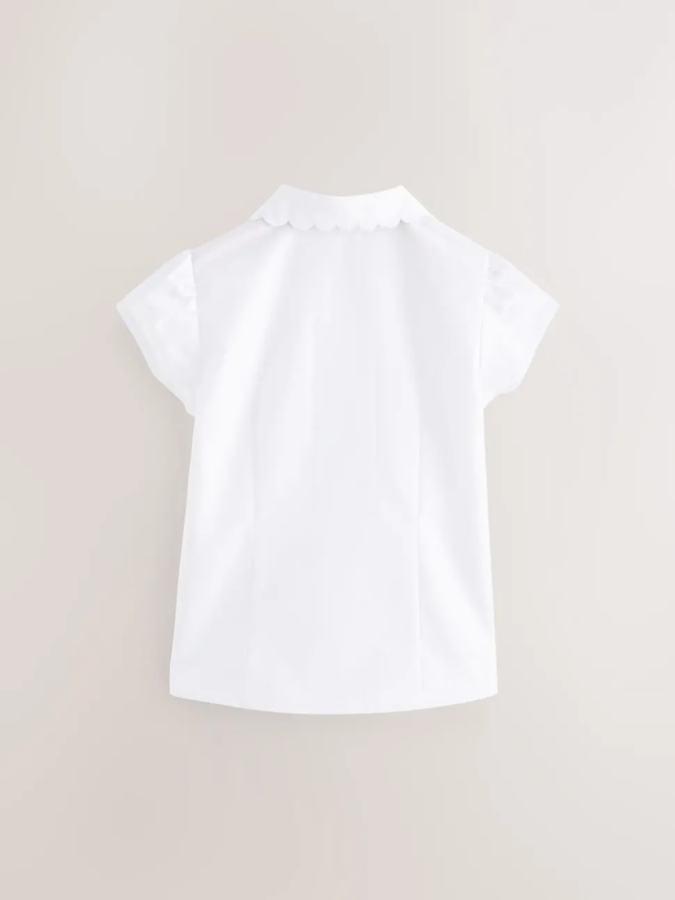 White Cotton Rich Scalloped Collar School Shirt (3-14yrs)
