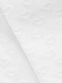 White Cotton Rich Textured Heart Tights