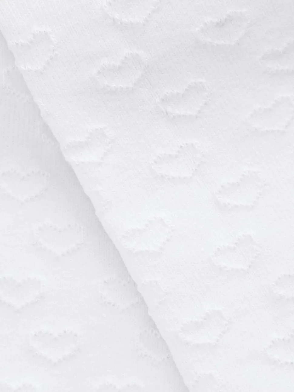 White Cotton Rich Textured Heart Tights
