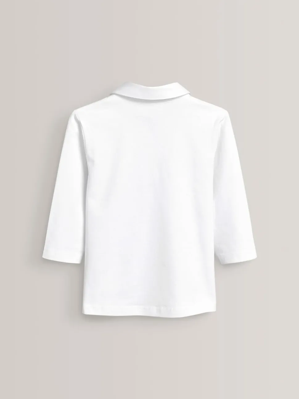 White Cotton Stretch 3/4 Sleeve School Jersey Blouses 2 Pack (3-16yrs)