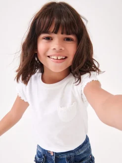 White Daisy Pocket T-Shirt (1.5-16yrs)
