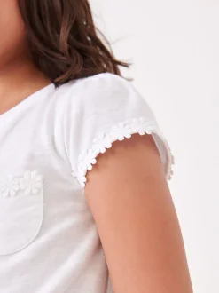 White Daisy Pocket T-Shirt (1.5-16yrs)