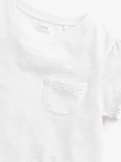 White Daisy Pocket T-Shirt (1.5-16yrs)