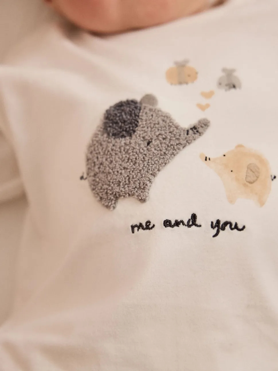 White Delicate Safari Top and Leggings Baby Set (0mths-2yrs)