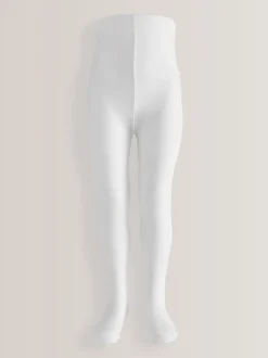 White 40 Denier Spot Tights