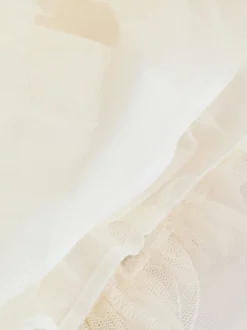 White 3D Flowers Baby Occasion Dress (0mths-2yrs)