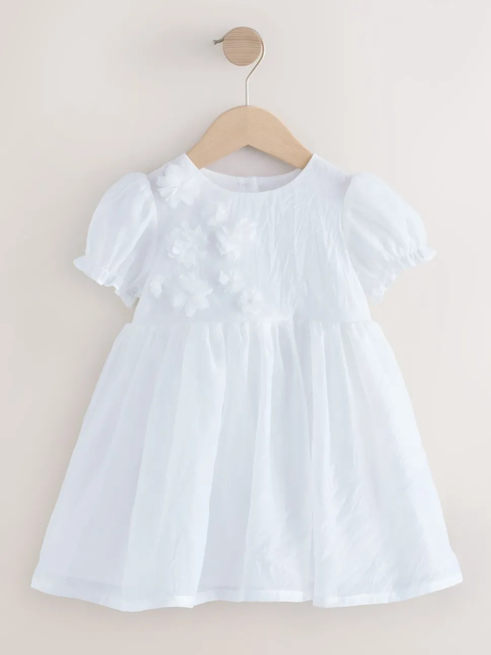 White Flower Corsage Dress (3mths-8yrs)