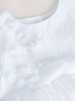 White Flower Corsage Dress (3mths-8yrs)