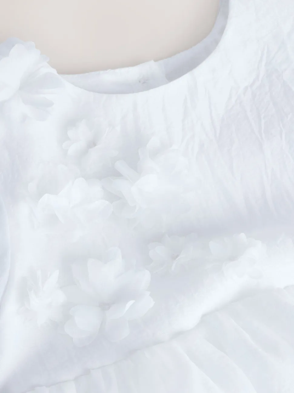 White Flower Corsage Dress (3mths-8yrs)