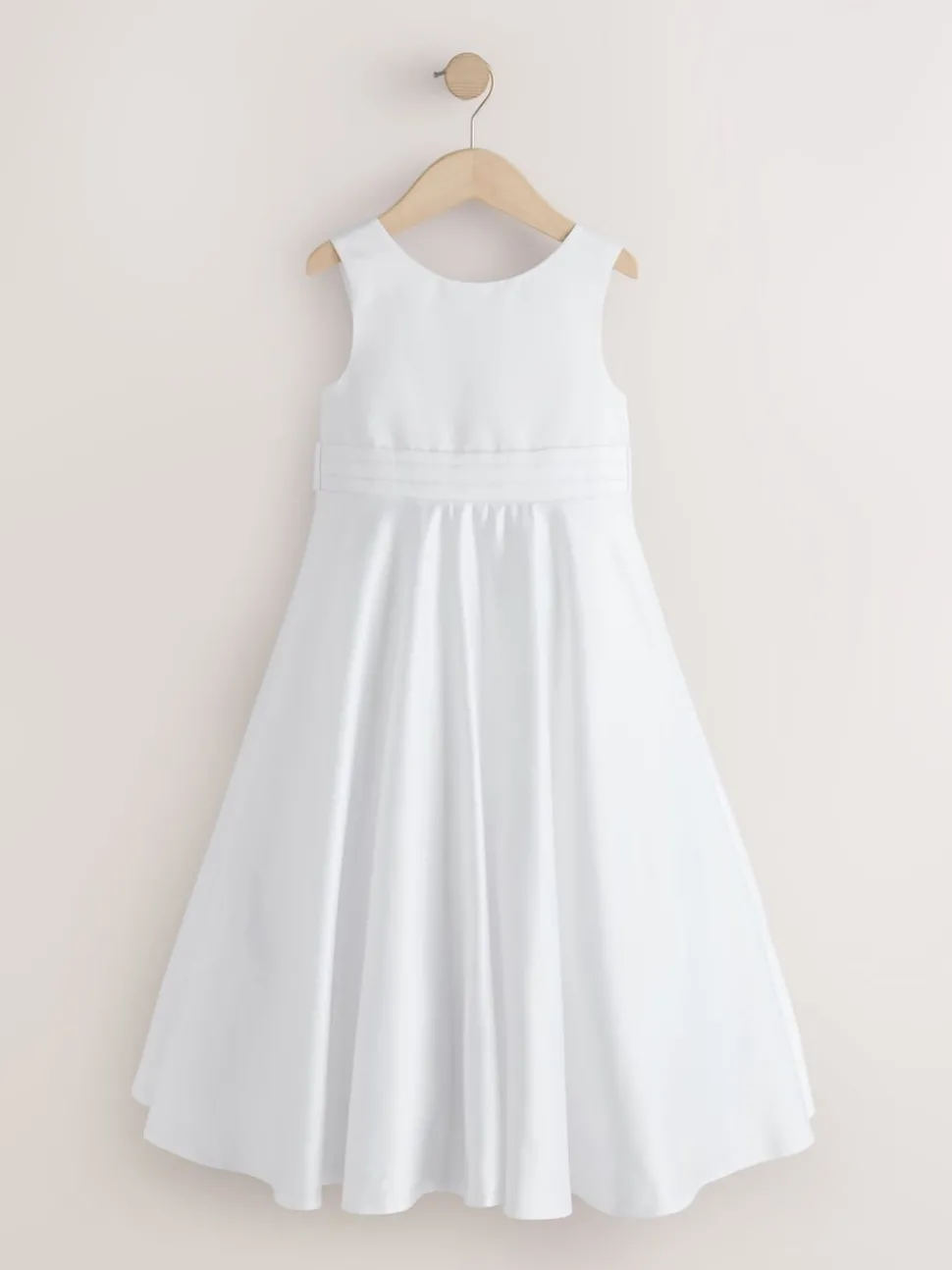 White Flower Girl Bow Dress (6-13yrs)