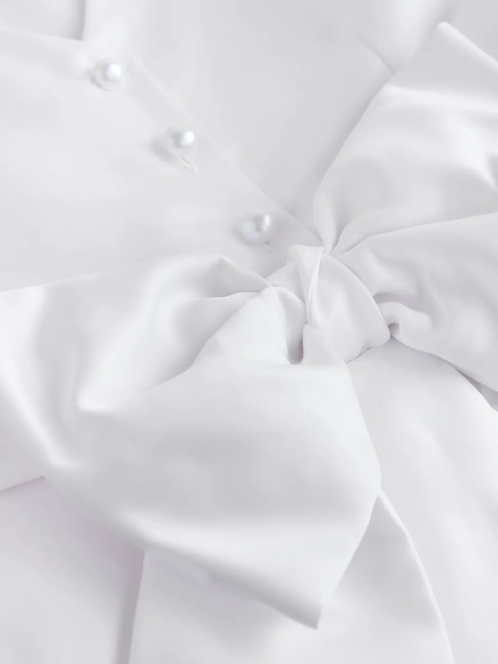 White Flower Girl Bow Dress (6-13yrs)