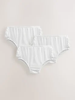White Frill Baby Jersey Knickers 3 Pack (0mths-2yrs)