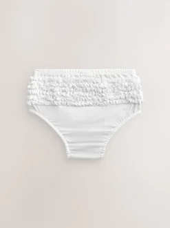 White Frill Baby Jersey Knickers 3 Pack (0mths-2yrs)