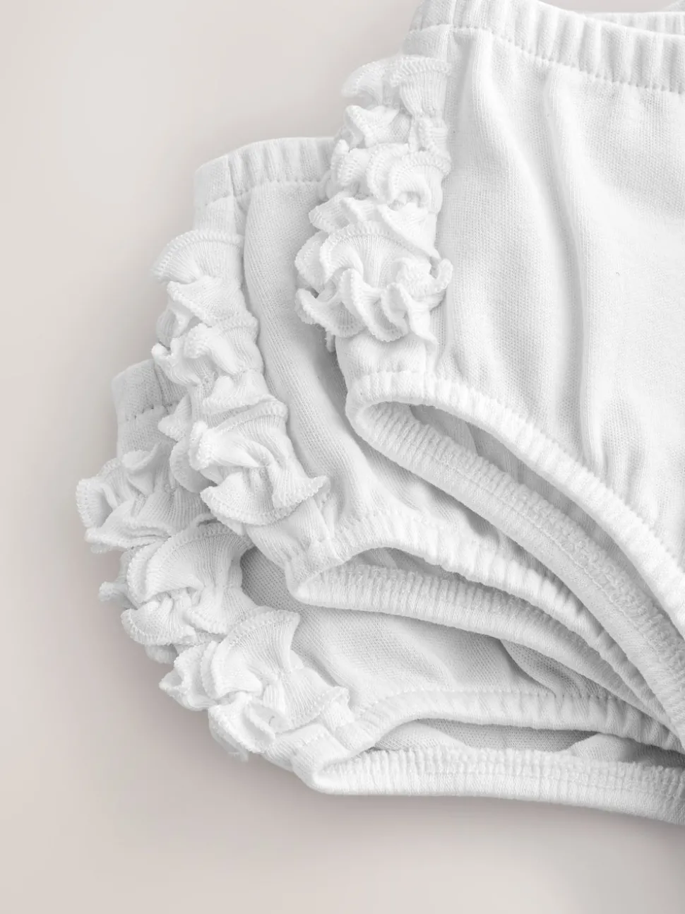 White Frill Baby Jersey Knickers 3 Pack (0mths-2yrs)
