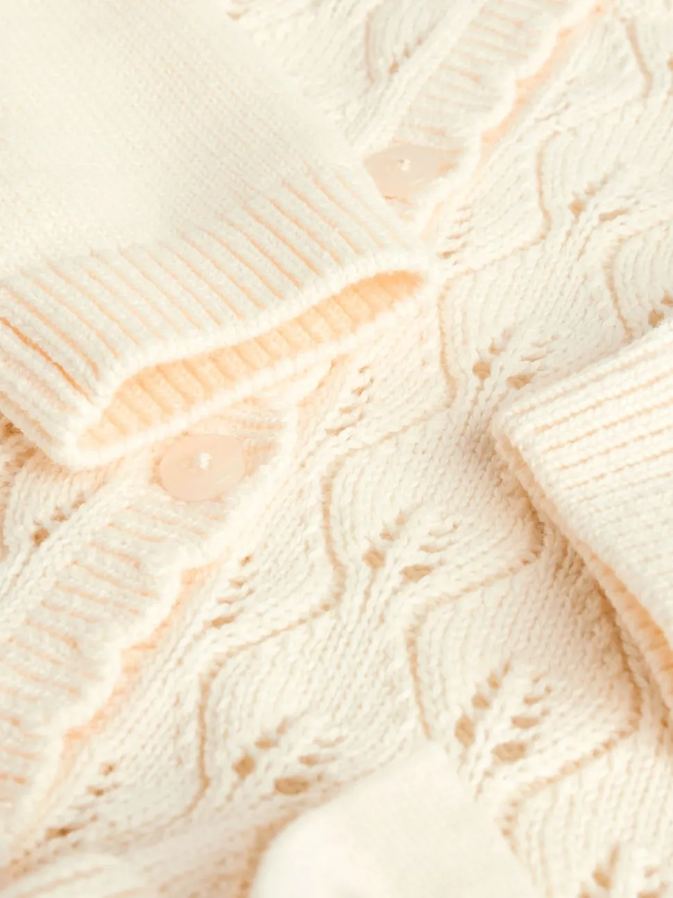 White Frill Knitted Bow Cardigan Set (0mths-3yrs)