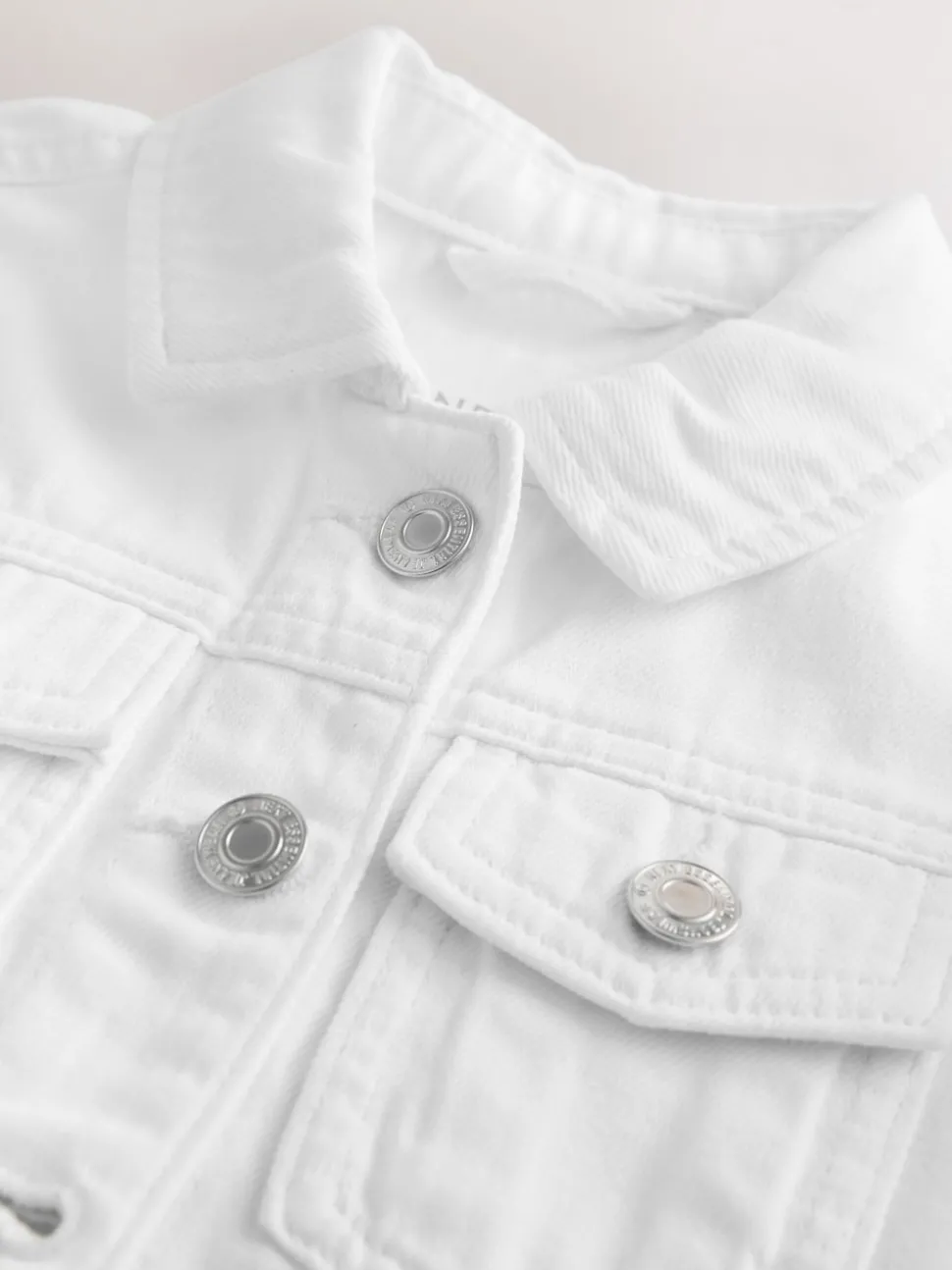 White Frill Shoulder Denim Jacket (3-16yrs)