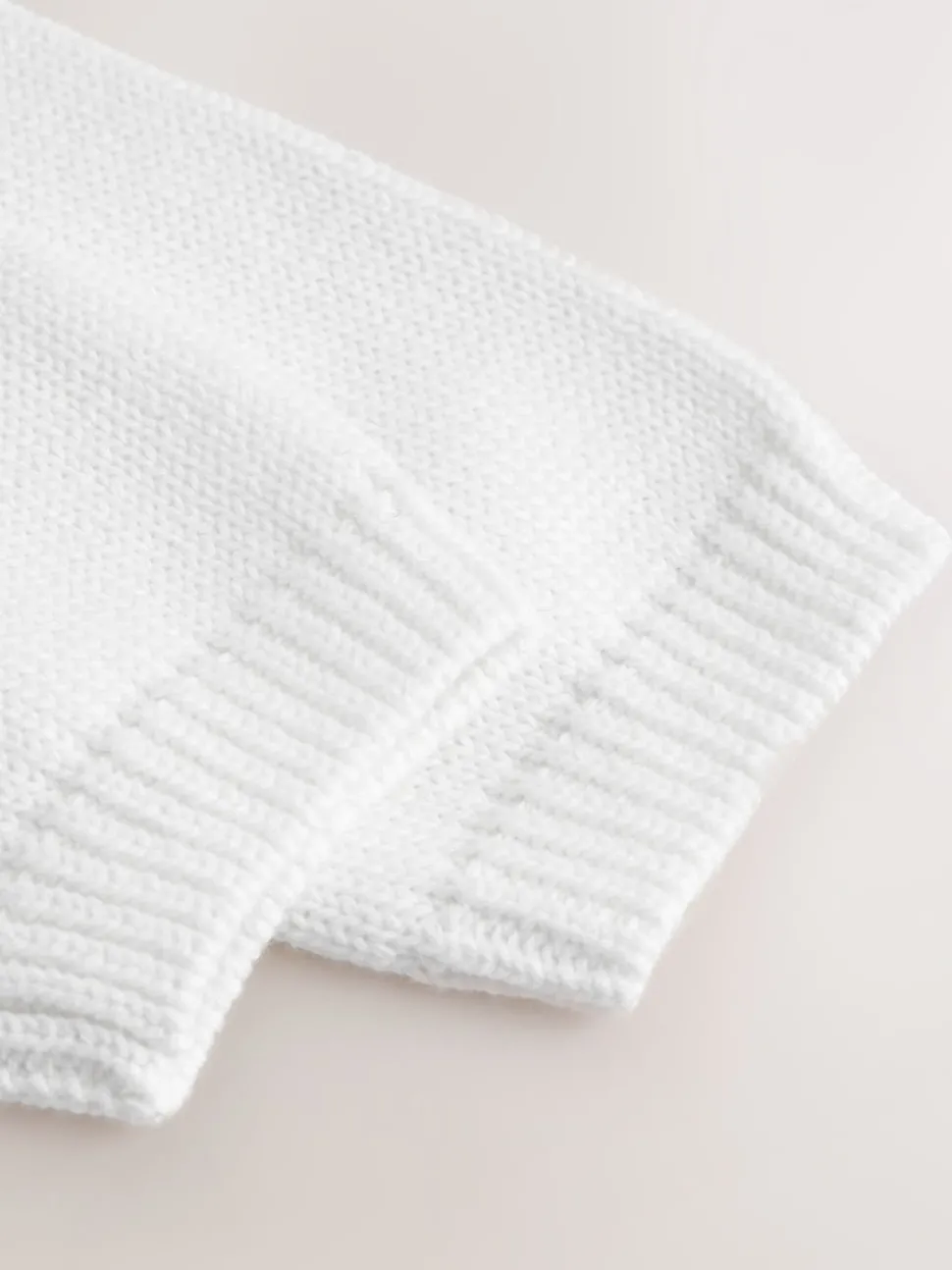 White Heart Pocket Button Through Baby Cardigan (0mths-2yrs)