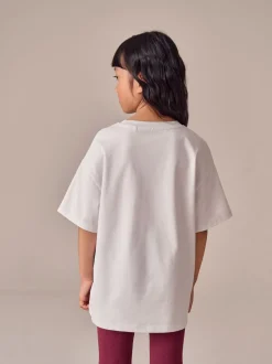White Horses Oversized Graphic Print T-Shirt (3-16yrs)