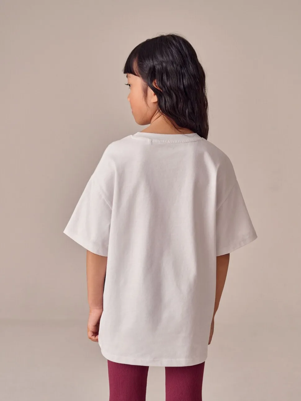 White Horses Oversized Graphic Print T-Shirt (3-16yrs)